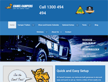 Tablet Screenshot of camelcampertrailers.com.au